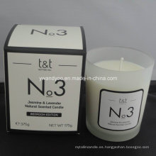 No. 3 velas perfumadas naturales de jazmín y lavanda